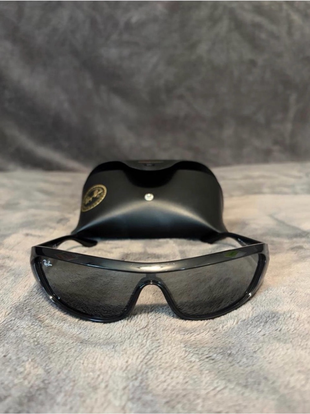 Ray-Ban Men's Black Shield Sunglasses